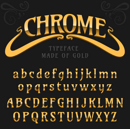 modern font , uppercase and lowercase typefase symbolsのイラスト素材