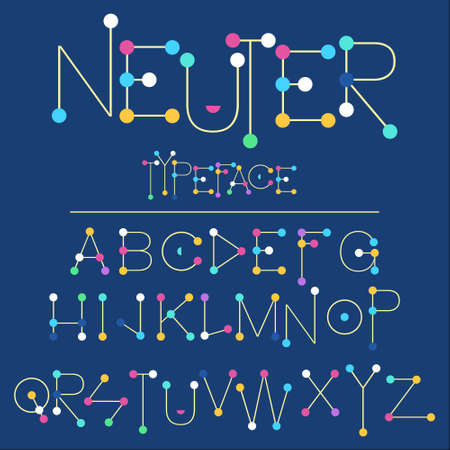 modern font , uppercase and lowercase typefase symbolsのイラスト素材