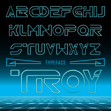 modern font , uppercase and lowercase typefase symbolsのイラスト素材