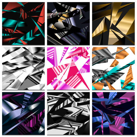 Abstract polygonal background, seamless pattern, triangles mosaic, geometric texture, business card...
