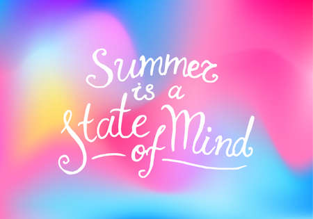 Summer Quotes inspiration, travel and journey phrases, calligraphy vector illustration. Hand drawn lettering. Set of summer holidays and tropical vacation. Vintage styleのイラスト素材