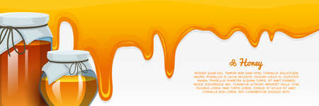 Honey or natural farm product Illustration.のイラスト素材