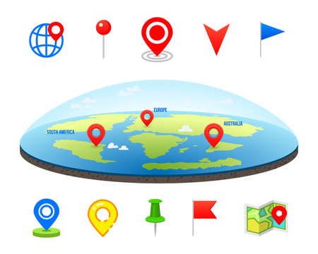 Geo pin as icon vector illustration.のイラスト素材