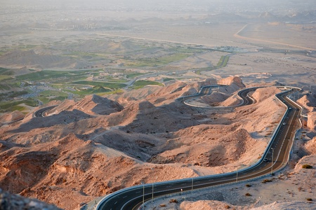 Jebel Hafeet Road  United Arab Emiratesの写真素材