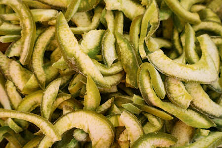 Dried guava slices excellent snack abstract background texture