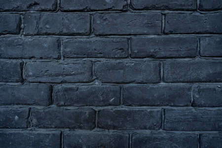 Texture of black brick wall