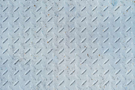 Abstract white blue metal background. Iron texture on outdoor metal wall.の写真素材