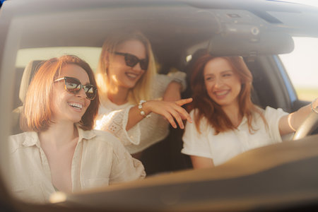Best Friends on a Sunlit Drive