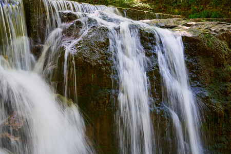 Waterfall and stones. Long exposure.の写真素材