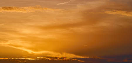 Colorful sunset on the Volga River in Nizhny Novgorodの写真素材