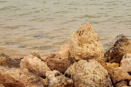 Stones on the coast of the Red sea in Egyptの写真素材