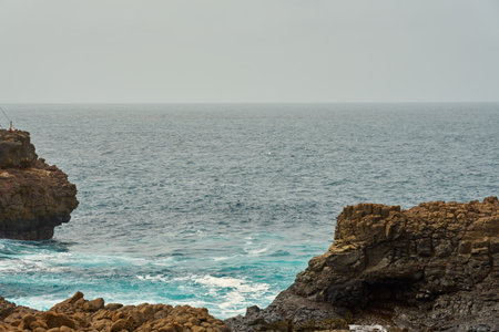 Waves on the Atlantic coast in Cape Verdeの写真素材