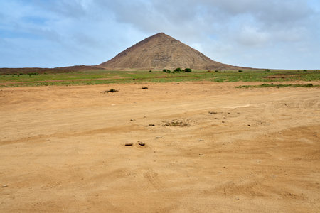 A mountain on the island of Sal in Cape Verde.の写真素材