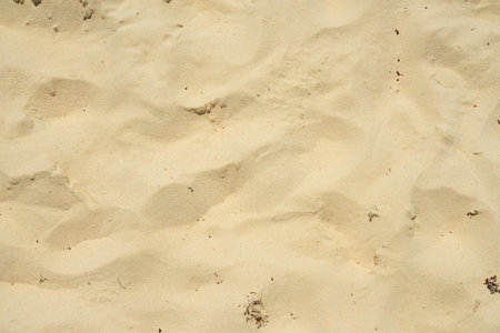Sand in the desert with a pattern from the wind as a backgroundの写真素材