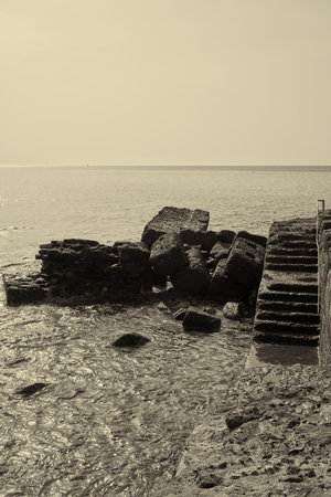 Rocks and stones on the shores of Gran Canariaの写真素材