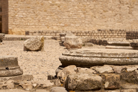 Ancient ruins in the city of Zadar, Croatiaの写真素材