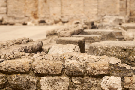 Ancient ruins in the city of Zadar, Croatiaの写真素材
