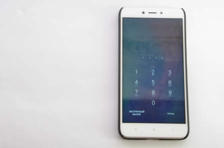 Lock code on the smartphoneの写真素材