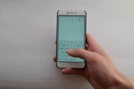 Work with documents on the smartphoneの写真素材