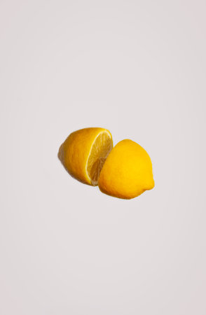 Lemon on white backgroundの写真素材