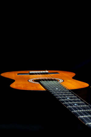 Guitar in darkの写真素材