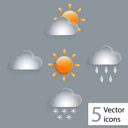 weather icons. Vector illustartionのイラスト素材
