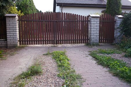 entrance to the house - wooden gateway