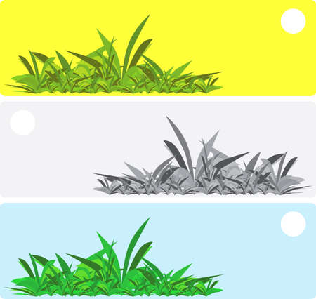 llustration showing several options for summer sceneryのイラスト素材