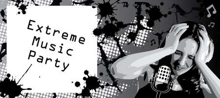 design of the ticket to the extreme music partyのイラスト素材
