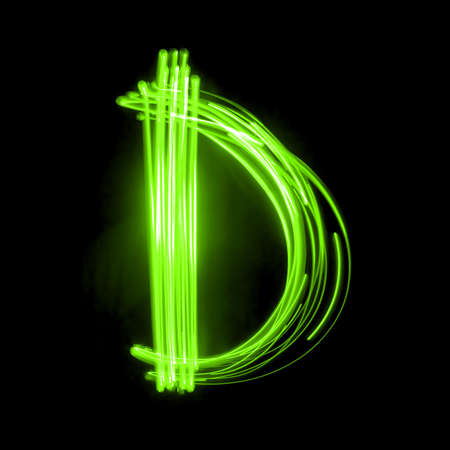 Letter of English alphabet on black. The original font.の写真素材