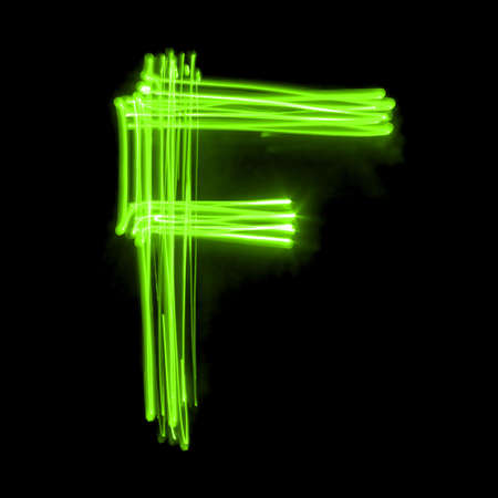 Letter of English alphabet on black. The original font.の写真素材