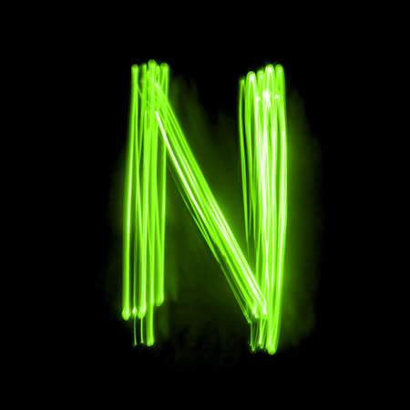 Letter of English alphabet on black. The original font.の写真素材