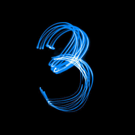 The figure, isolated on black background. The original font.の写真素材