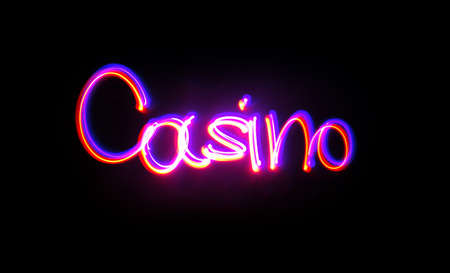 The word &quot,casino&quot, executed by technology of の写真素材