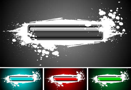 glossy button on blot pieces of four variationのイラスト素材