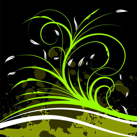 background with spring floral elementsのイラスト素材