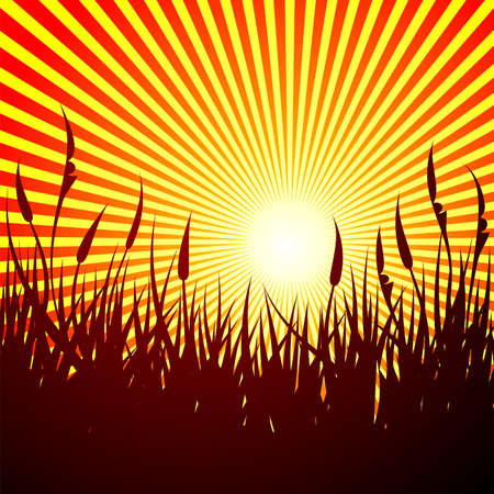 spring illustration with flower on shine backgroundのイラスト素材