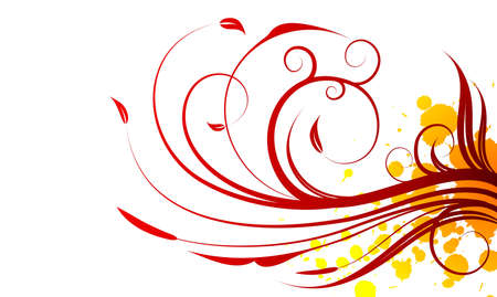 spring illustration with floral motive on white backgroundのイラスト素材