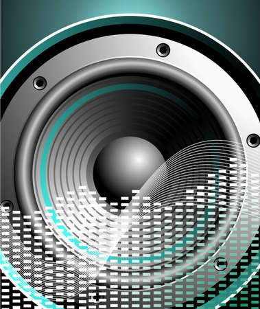 illustration for musical theme with speakerのイラスト素材