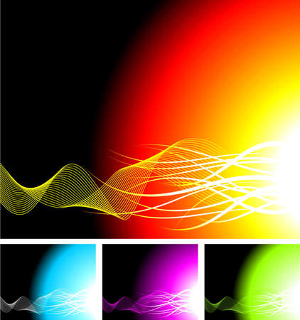 abstract background illustration with four color variationのイラスト素材