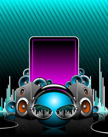 illustration for musical theme with text space.のイラスト素材