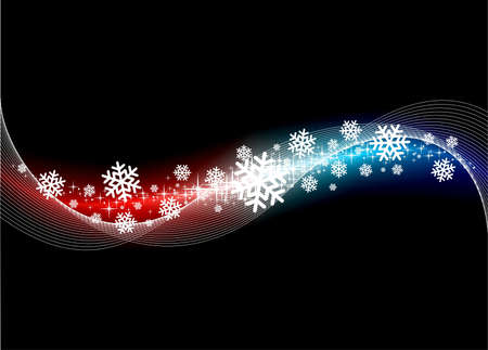   Christmas illustration with snowflakes on brightly background.のイラスト素材