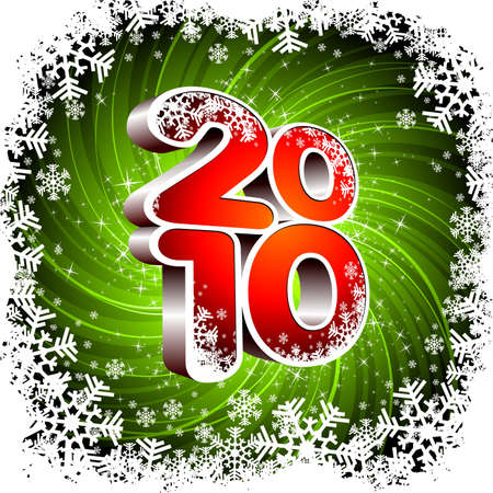 happy New Year illustration for 2010.のイラスト素材