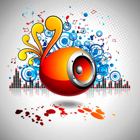   illustration for a musical theme with speakersのイラスト素材