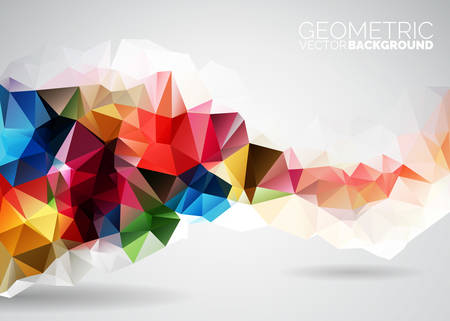 Vector geometric triangles background. Abstract polygonal design. EPS 10 illustration.のイラスト素材