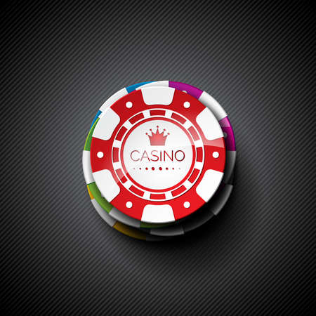illustration on a casino theme with playing chips.のイラスト素材