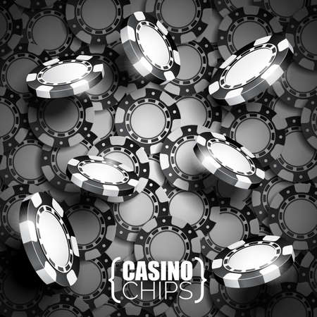 Vector illustration on a casino theme with black playing chips.のイラスト素材