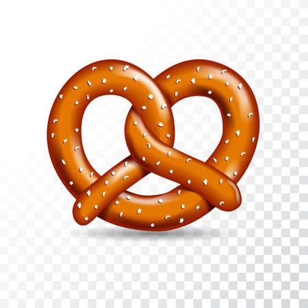 Realistic vector tasty pretzel illustrationのイラスト素材
