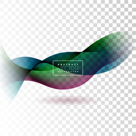 Abstract Wave Design on Transparent Background. Vector Illustration.のイラスト素材