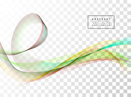 Abstract Wave Design on Transparent Background. Vector Illustration.のイラスト素材